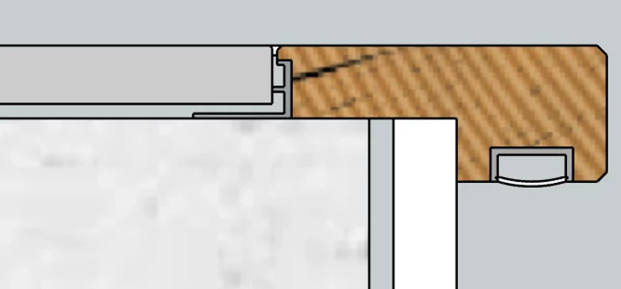 nez de marche profil chant droit avec option