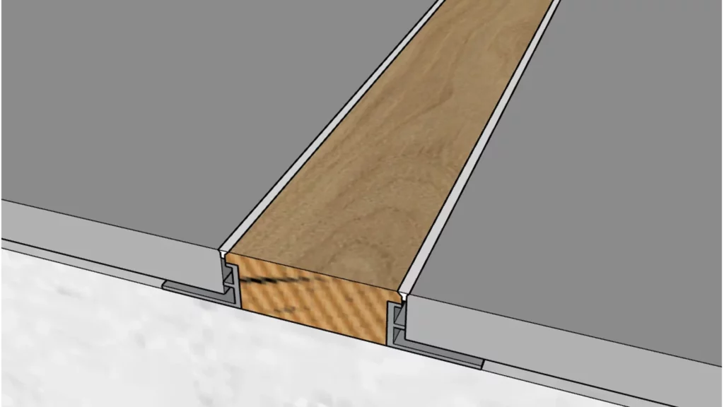 nez de marche profil à plat vue 3D